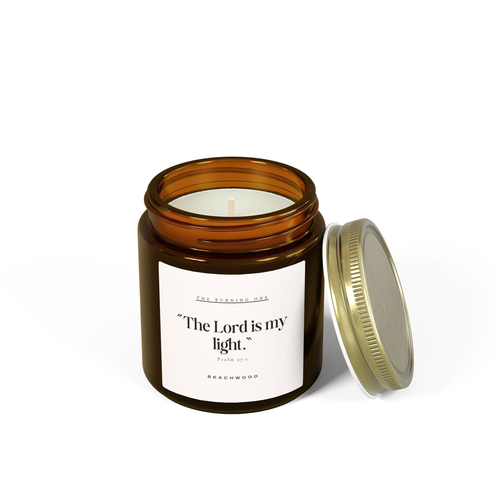 Soy Candle — “The Lord Is My Light” Scented (Coconut Apricot Wax, 4oz/9oz)