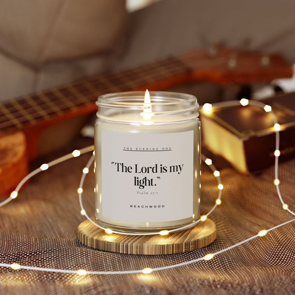 Soy Candle — “The Lord Is My Light” Scented (Coconut Apricot Wax, 4oz/9oz)