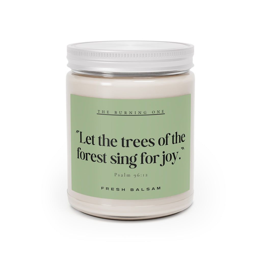 Soy Candle — “Let the trees of the forest sing for joy.” (Fresh Balsam, 9 oz)