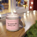 Pink Grapefruit Soy Candle — "He satisfies the thirsty soul." (9 oz, White Lid)
